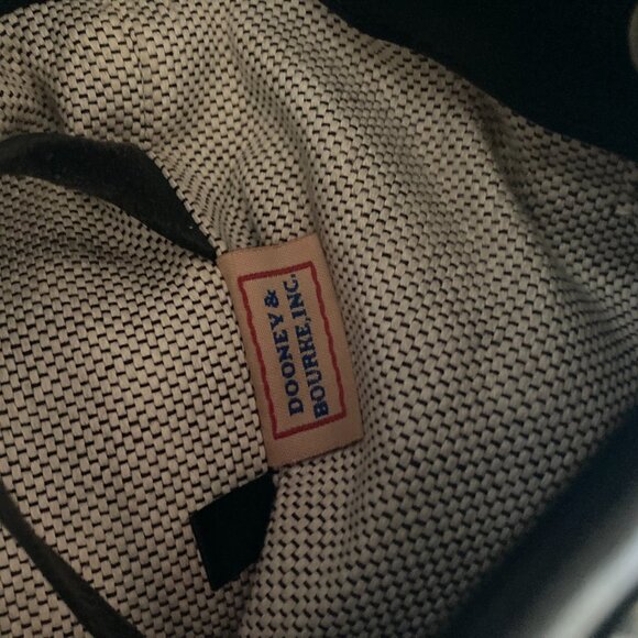 DOONEY & BOURKE Pebbled Drawstring Bucket Handbag Satchel Black Leather 10x9 - Picture 12 of 13